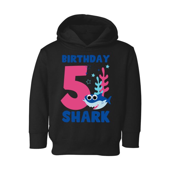 Awkward Styles Fifth Birthday Hoodie B-day Shark Toddler Hooded Sweatshirt Shark Birthday