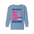 thumbnail image 1 of Awkward Styles Fifth Birthday Long Sleeve Shirt B-day Shark Toddler T-shirt Shark Birthday, 1 of 4