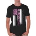 thumbnail image 1 of Awkward Styles Fight Breast Cancer Tshirt Breast Cancer Awareness Shirts for Men Pink Ribbon T-Shirt Fight American Flag Shirt Pink Support Gifts Pink Ribbon USA Flag T Shirt Cancer Support Ribbon, 1 of 4