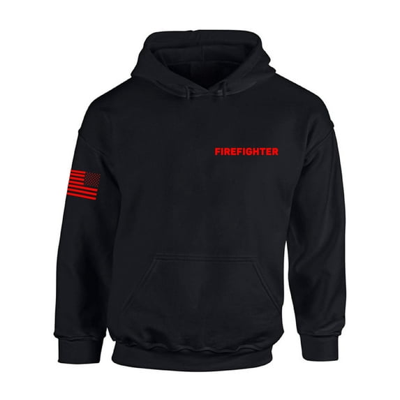 Awkward Styles Firefighter Hooded Sweatshirt Firefighter Hoodie with Usa Flag Sleeve Firefighter Gifts Fireman Physical Training Hoodie Sweater EMT Fireman Hoodie Patriots Hoodie Sweatshirt Duty Style