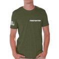 thumbnail image 1 of Awkward Styles Firefighter Tshirt for Men Fireman Shirt Firefighter Shirt with Usa Flag Sleeve Firefighter Gifts for Him American Flag Sleeve Firefighter T Shirt Patriots EMT Fireman T Shirt for Men, 1 of 4
