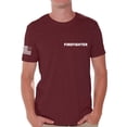 thumbnail image 1 of Awkward Styles Firefighter Tshirt for Men Fireman Shirt Firefighter Shirt with Usa Flag Sleeve Firefighter Gifts for Him American Flag Sleeve Firefighter T Shirt Patriots EMT Fireman T Shirt for Men, 1 of 4