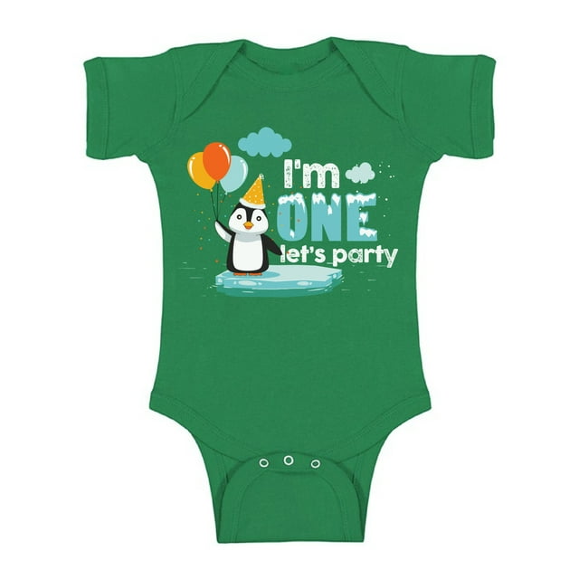 Awkward Styles First Birthday 1st Birthday Boy Bodysuit 1st B Day One Piece Baby Birthday Penguin Outfit for Baby Boy and Baby Girl Penguin Birthday Gifts Newborn Baby Girl Clothes