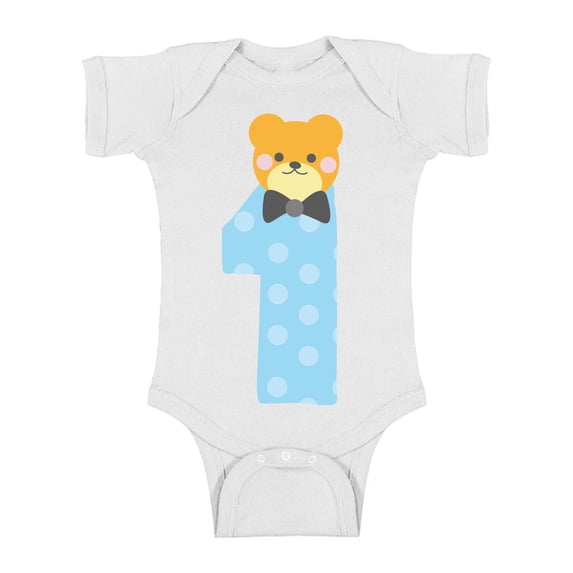 Awkward Styles First Birthday Boy Baby Bodysuit Funny Bear Romper