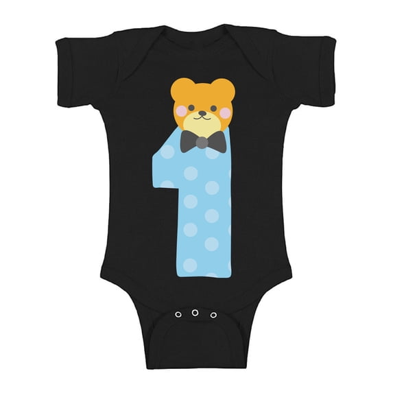 Awkward Styles First Birthday Boy Baby Bodysuit Funny Bear Romper