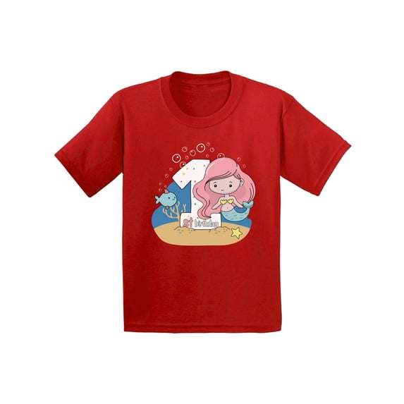 Awkward Styles First Birthday Girl Mermaid Birthday Infant Girls T Shirt Mermaid Girl Shirt Baby Girl Birthday Tshirt Mermaid Party Mermaid Gifts for 1 Year Old 1st Birthday Party for Baby Princess