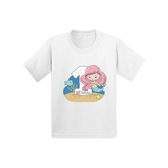 Awkward Styles First Birthday Girl Mermaid Birthday Infant Girls T Shirt Mermaid Girl Shirt Baby Girl Birthday Tshirt Mermaid Party Mermaid Gifts for 1 Year Old 1st Birthday Party for Baby Princess