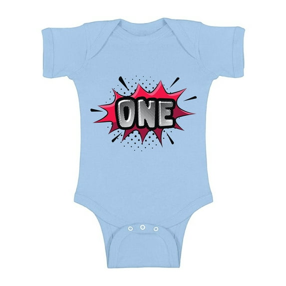 Awkward Styles First Birthday Short Sleeve Baby Bodysuit Superhero Comic Book Outfit for Baby Birthday Gift for 1 Year Old Superhero Baby Bodysuit Short Sleeve Superhero Baby I'm One Year Old