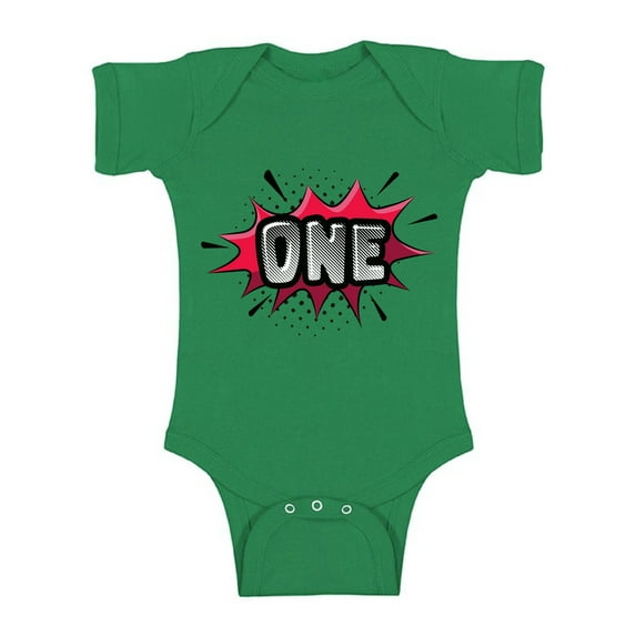 Awkward Styles First Birthday Short Sleeve Baby Bodysuit Superhero Comic Book Outfit for Baby Birthday Gift for 1 Year Old Superhero Baby Bodysuit Short Sleeve Superhero Baby I'm One Year Old