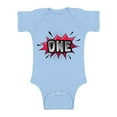 thumbnail image 1 of Awkward Styles First Birthday Short Sleeve Baby Bodysuit Superhero Comic Book Outfit for Baby Birthday Gift for 1 Year Old Superhero Baby Bodysuit Short Sleeve Superhero Baby I'm One Year Old, 1 of 4