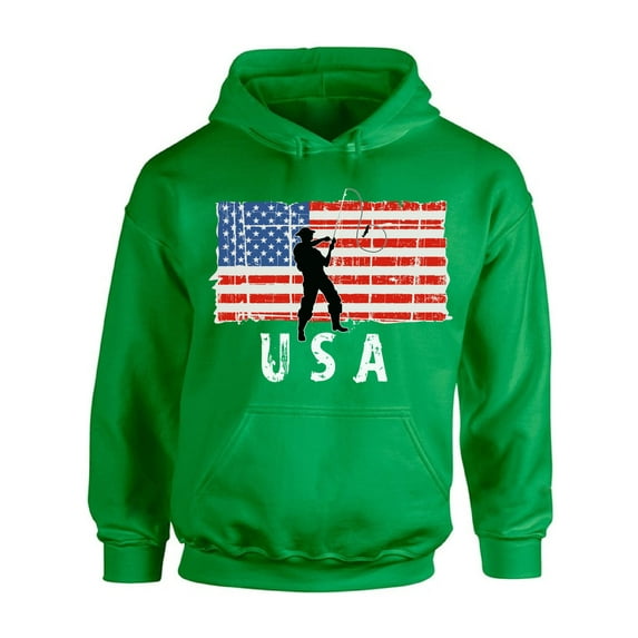 Awkward Styles Fishing USA Hoodie Patriotic Gifts Retro USA Men Women Hooded Sweatshirt Proud American 4th of July Hooded Sweater for Men Red White and Blue 4th of July Hooded Sweater for Women