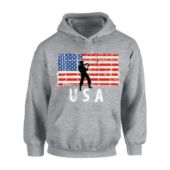 Awkward Styles Fishing USA Hoodie Patriotic Gifts Retro USA Men Women Hooded Sweatshirt Proud American 4th of July Hooded Sweater for Men Red White and Blue 4th of July Hooded Sweater for Women