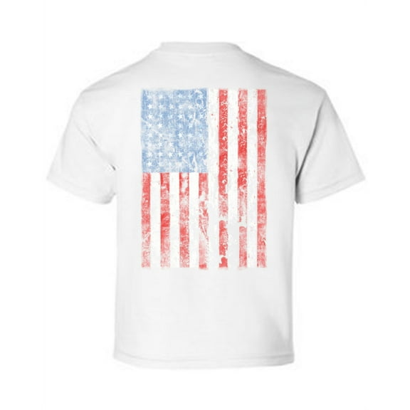 Awkward Styles Flag Cute USA Youth Shirts Independence Day Pro America Lovers T shirt for Boys Stripes and Stars Kids Gifts Pro America Flag T shirt for Girls Kids Gifts USA Print on the Back Only