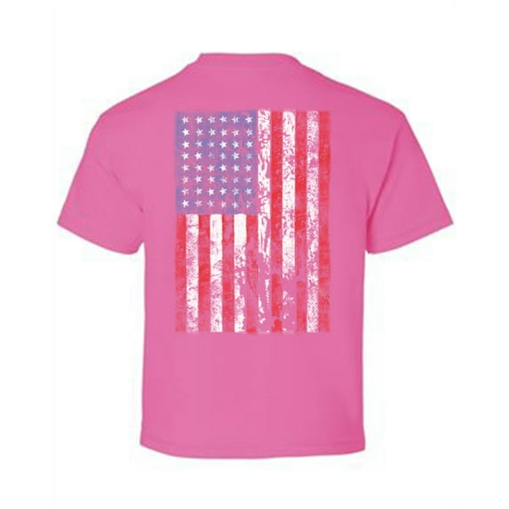 Awkward Styles Flag Cute USA Youth Shirts Independence Day Pro America Lovers T shirt for Boys Stripes and Stars Kids Gifts Pro America Flag T shirt for Girls Kids Gifts USA Print on the Back Only