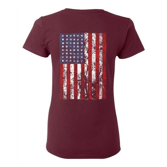 Awkward Styles Flag Women Shirt Memorial Day Pro America Flag T shirt for Her Stripes and Stars American Flag Gifts Pro America Lovers T shirt for Women USA Flag Gifts USA Print on the Back Only