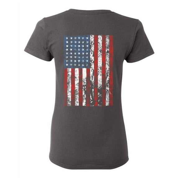 Awkward Styles Flag Women Shirt Memorial Day Pro America Flag T shirt for Her Stripes and Stars American Flag Gifts Pro America Lovers T shirt for Women USA Flag Gifts USA Print on the Back Only
