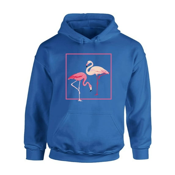 Awkward Styles Flaming Love Hooded Sweatshirt Pink Flamingos Hoodie Summer Party Gifts Flamingo Themed Party Gifts for Flamingo Lovers Retro Flamingo Hoodie for Men and Women Flamingos Sweater