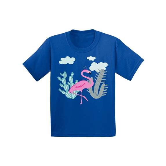 Awkward Styles Flamingo Cactus Infant Shirt Cute Summer Shirt for Kids Pink Flamingo T Shirt for Boys Pink Flamingo Shirts for Girls Cute Flamingo T-Shirt for Children Summer Gifts for Little One