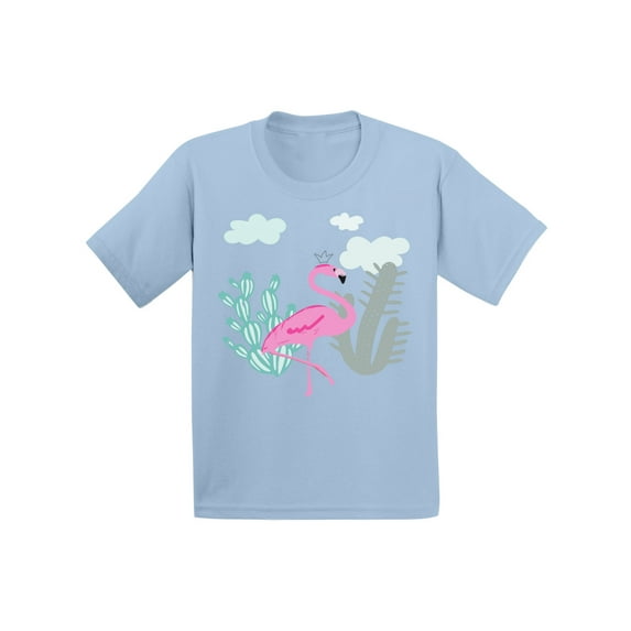Awkward Styles Flamingo Cactus Infant Shirt Cute Summer Shirt for Kids Pink Flamingo T Shirt for Boys Pink Flamingo Shirts for Girls Cute Flamingo T-Shirt for Children Summer Gifts for Little One