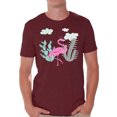 thumbnail image 1 of Awkward Styles Flamingo Cactus T Shirt for Men Summer Mens Shirts Pink Flamingo Clothes for Men Flamingo T-Shirt Beach Tshirt Pink Flamingo Gifts Flamingo Shirts Summer Clothing Collection for Men, 1 of 4