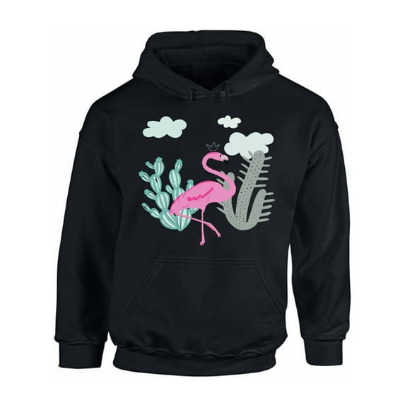Awkward Styles Flamingo Cactus Unisex Hoodie Pink Flamingo Hoodie for Him Flamingo Clothes Summer Hoodie for Women Funny Flamingo Sweater for Men Gifts for Her Pink Flamingo Outfit for Men and Women