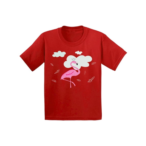 Awkward Styles Flamingo in Clouds Infant Shirt Cute Summer Shirt for Kids Pink Flamingo T Shirt for Boys Pink Flamingo Shirts for Girls Flamingo T-Shirt for Children Summer Gifts for Little One