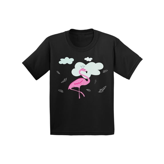 Awkward Styles Flamingo in Clouds Infant Shirt Cute Summer Shirt for Kids Pink Flamingo T Shirt for Boys Pink Flamingo Shirts for Girls Flamingo T-Shirt for Children Summer Gifts for Little One