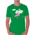 thumbnail image 1 of Awkward Styles Flamingo in Clouds T Shirt for Men Summer Mens Shirts Pink Flamingo Clothes for Men Flamingo T-Shirt Beach Tshirt Pink Flamingo Gifts Flamingo Shirts Summer Clothing Collection for Men, 1 of 4