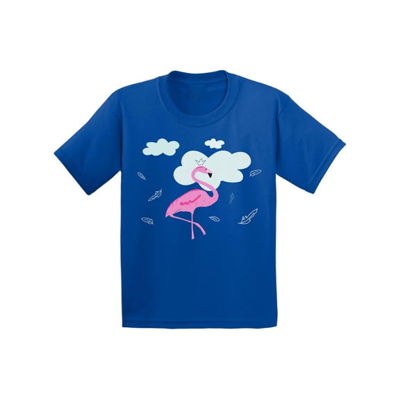 Awkward Styles Flamingo in Clouds Toddler Shirt Cute Summer Shirt for Kids Pink Flamingo T Shirt for Boys Pink Flamingo Shirts for Girls Flamingo T-Shirt for Children Summer Gifts for Little One