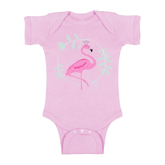Awkward Styles Flamingo Crown Baby Bodysuit Short Sleeve Pink Flamingo Romper for Boys Summer One Piece for Girls Pink Flamingo Romper for Children Flamingo Gifts for Little One Summer Clothing