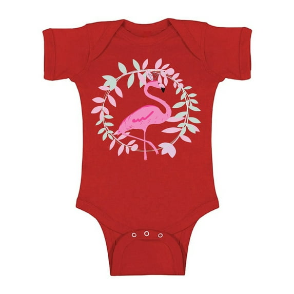 Awkward Styles Flamingo Crown Baby Bodysuit Short Sleeve Pink Flamingo Romper for Boys Summer One Piece for Girls Pink Flamingo Romper for Children Flamingo Gifts for Little One Summer Clothing
