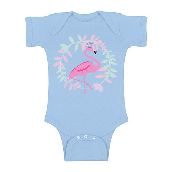 Awkward Styles Flamingo Crown Baby Bodysuit Short Sleeve Pink Flamingo Romper for Boys Summer One Piece for Girls Pink Flamingo Romper for Children Flamingo Gifts for Little One Summer Clothing
