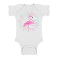 thumbnail image 1 of Awkward Styles Flamingo Crown Baby Bodysuit Short Sleeve Pink Flamingo Romper for Boys Summer One Piece for Girls Pink Flamingo Romper for Children Flamingo Gifts for Little One Summer Clothing, 1 of 4