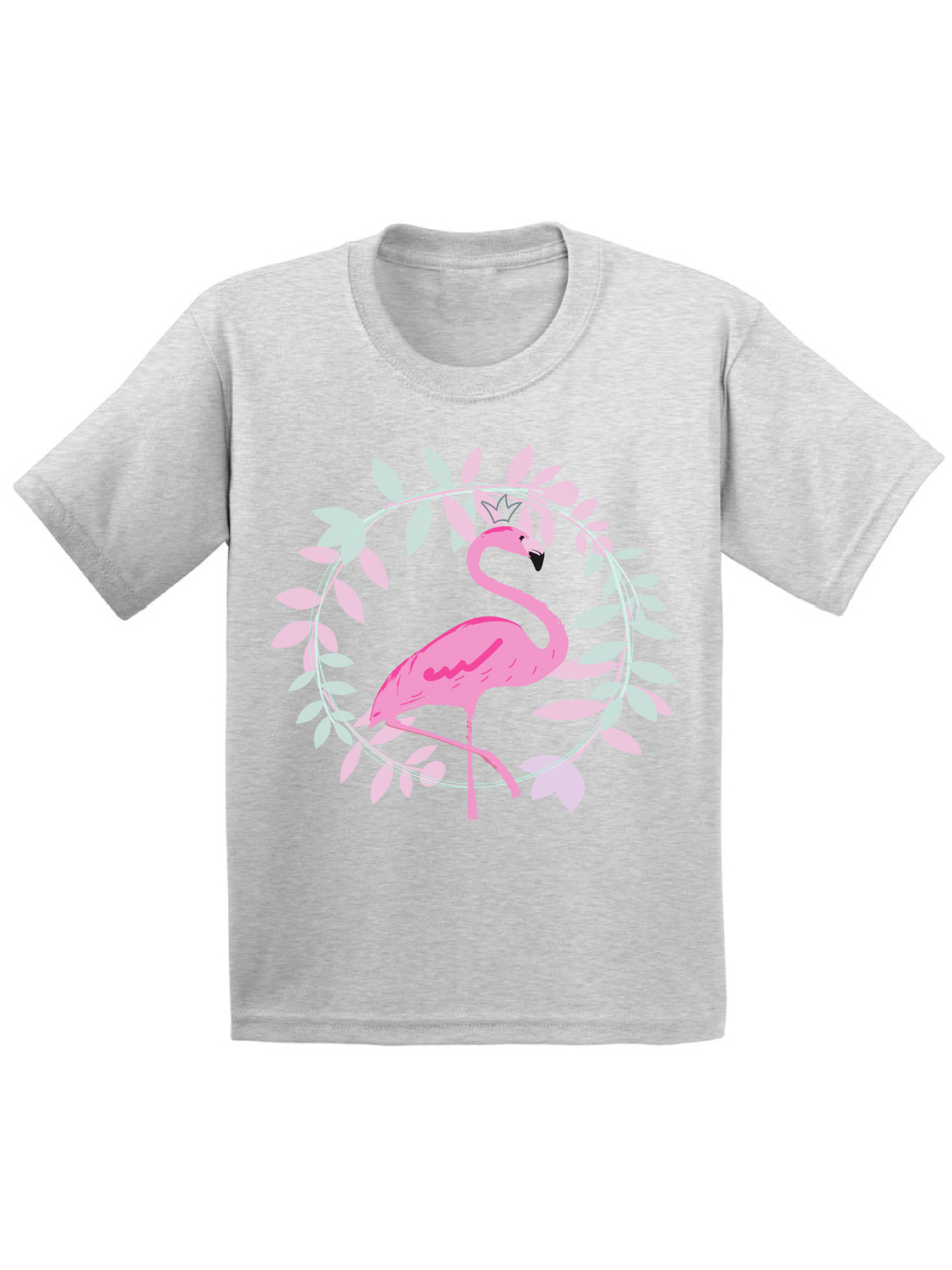 Awkward Styles Flamingo Crown Infant Shirt Cute Summer Shirt for Kids Pink Flamingo T Shirt for Boys Pink Flamingo Shirts for Girls Cute Flamingo T-Shirt for Children Summer Gifts for Little One - image 1 of 4