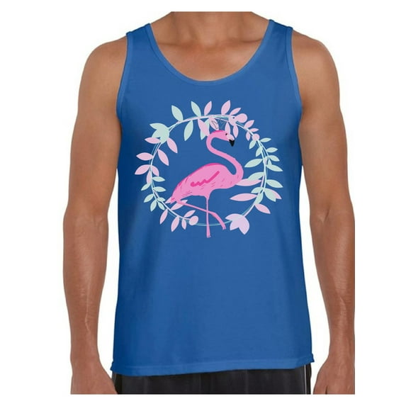 Awkward Styles Flamingo Crown Shirts Beach Collection for Men Pink Flamingo Tank Top for Men Beach Shirts Summer Clothes for Men Flamingo Tank Top Pink Flamingo Tshirt for Men Pink Flamingo Gifts