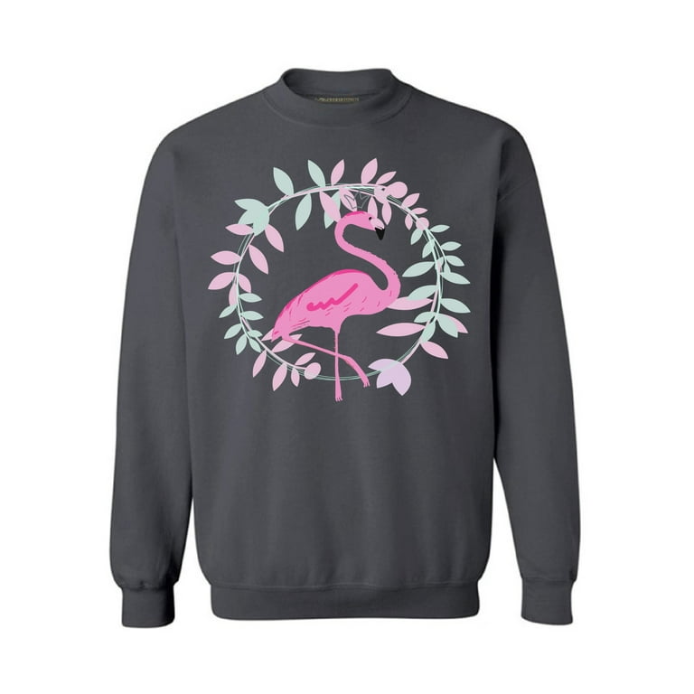 Awkward Styles Flamingo Crown Sweatshirt Pink Flamingo Sweatshirt