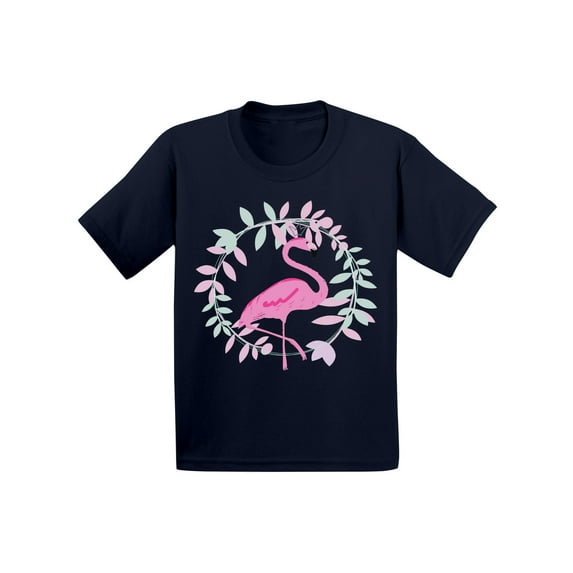 Awkward Styles Flamingo Crown Toddler Shirt Cute Summer Shirt for Kids Pink Flamingo T Shirt for Boys Pink Flamingo Shirts for Girls Lovely Flamingo T-Shirt for Children Summer Gifts for Little One