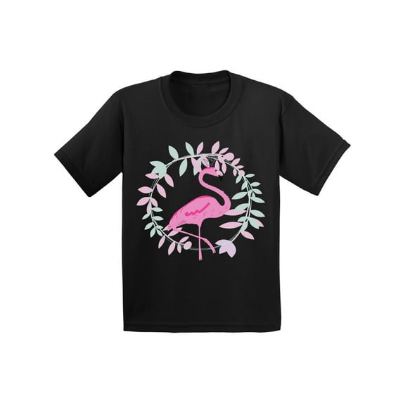 Awkward Styles Flamingo Crown Toddler Shirt Cute Summer Shirt for Kids Pink Flamingo T Shirt for Boys Pink Flamingo Shirts for Girls Lovely Flamingo T-Shirt for Children Summer Gifts for Little One