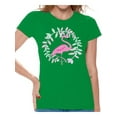 thumbnail image 1 of Awkward Styles Flamingo Crown Womens T-Shirt Pink Flamingo Tshirt for Women Summer Gifts for Girlfriend Pink Flamingo Shirts Flamingo Clothing Collection for Women Summer T Shirt for Her Cute Shirt, 1 of 4