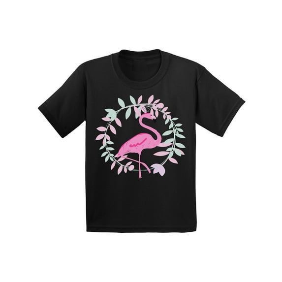 Awkward Styles Flamingo Crown Youth Shirt Cute Summer Shirt for Kids Pink Flamingo T Shirt for Boys Pink Flamingo Shirts for Girls Nifty Flamingo T-Shirt for Children Summer Gifts for Little One