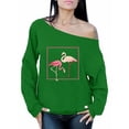 thumbnail image 1 of Awkward Styles Flamingo Love Off Shoulder Sweatshirt Vintage Flamingo Oversized Sweater for Women Retro Flamingo Gifts for Women Beach Party Outfit Summer Sweatshirt for Women Flamingo Party, 1 of 4