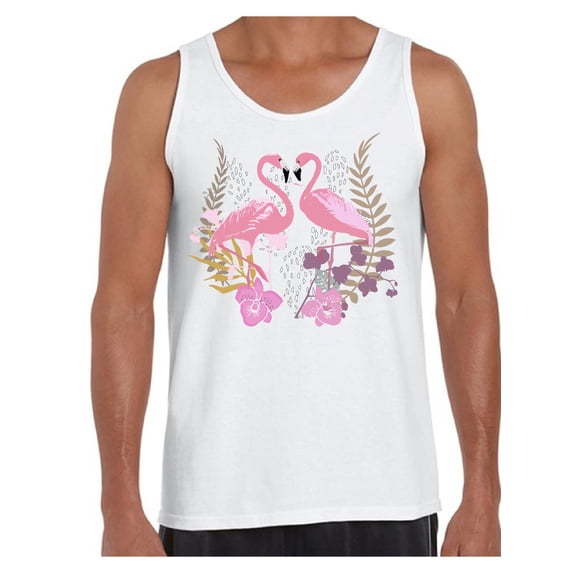 Awkward Styles Flamingo Love Shirts Beach Collection for Men Pink Flamingo Tank Top for Men Beach Shirts Summer Clothes for Men Flamingo Tank Top Pink Flamingo Tshirt for Men Pink Flamingo Gifts