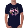 thumbnail image 1 of Awkward Styles Flamingo Love T Shirt for Men Summer Mens Shirts Pink Flamingo Clothes for Men Flamingo T-Shirt Beach Tshirt Pink Flamingo Gifts Flamingo Shirts Summer Clothing Collection for Men, 1 of 4