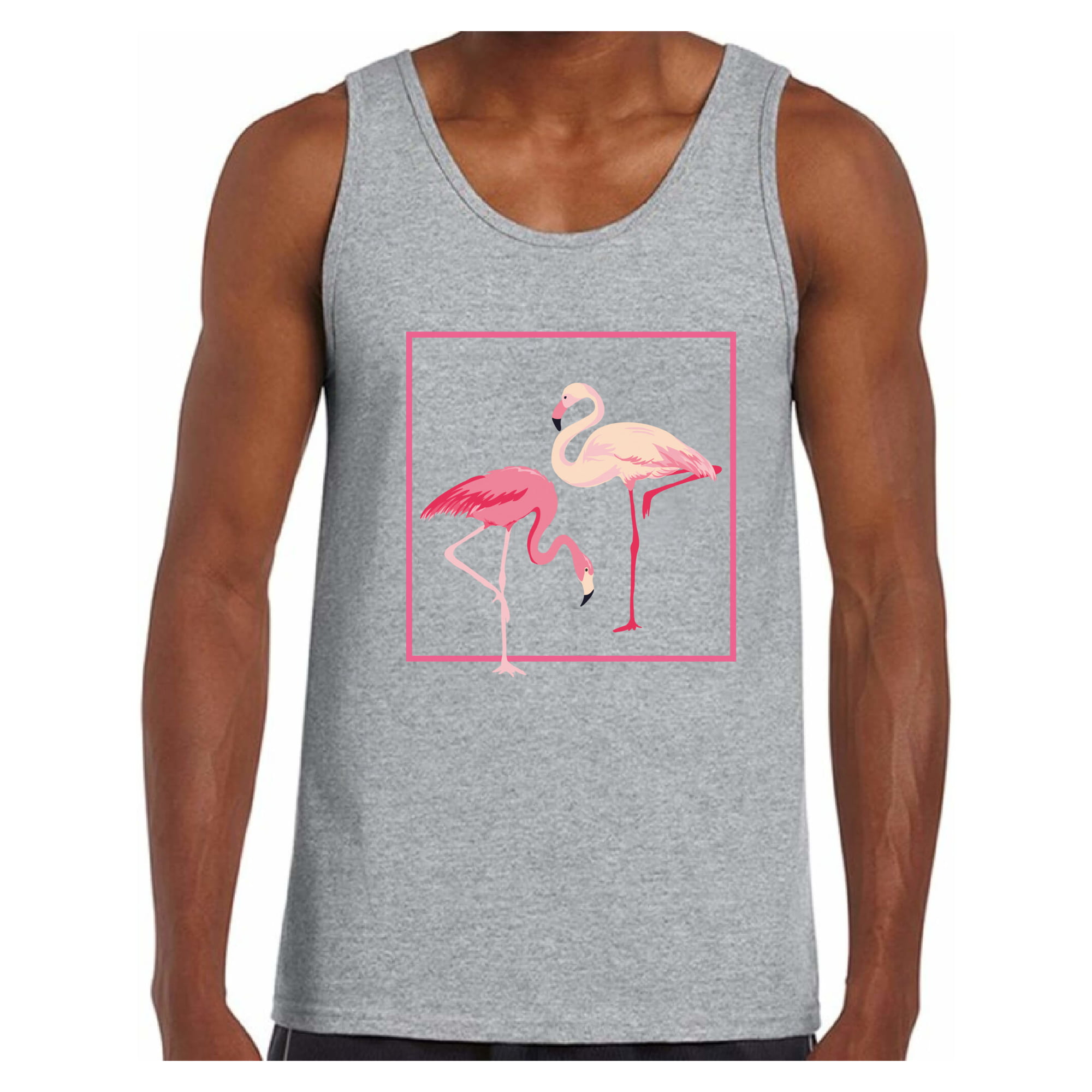 Awkward Styles Flamingo Love Tank Top for Men Pink Flamingos Tank