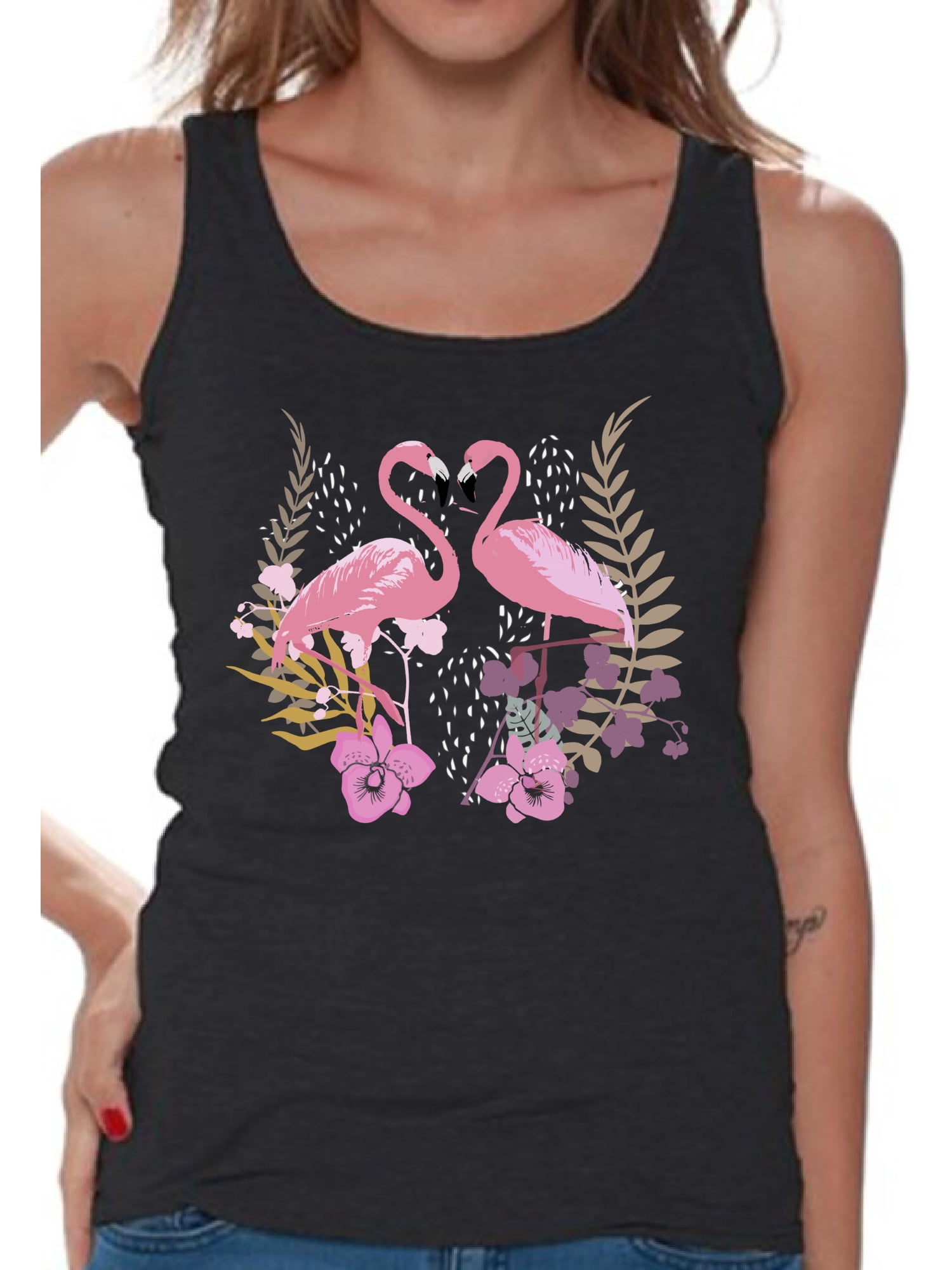 Flamingo Beach Graphic Print Tank Top