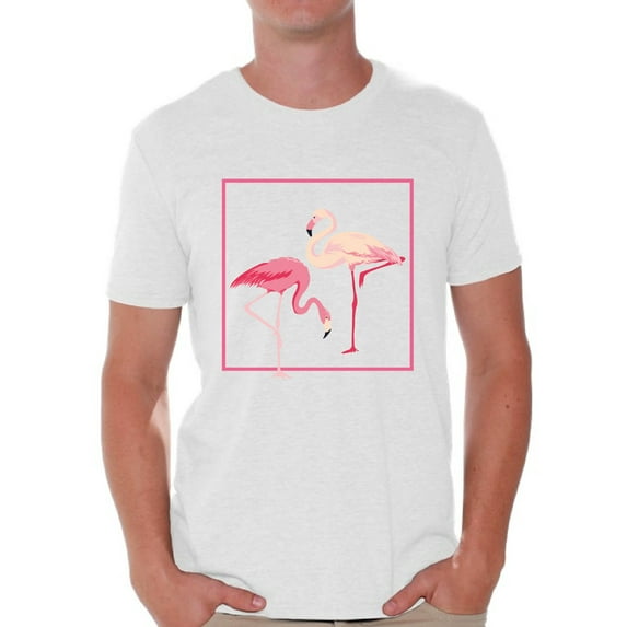Awkward Styles Flamingo Love Tshirt for Men Vintage Flamingo Shirt Flamingo Summer T Shirt Flamingo Gifts for Him Flamingo Lovers Beach Party Outfit Retro Flamingo T-Shirt Pink Flamingo Tee