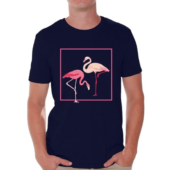 Awkward Styles Flamingo Love Tshirt for Men Vintage Flamingo Shirt Flamingo Summer T Shirt Flamingo Gifts for Him Flamingo Lovers Beach Party Outfit Retro Flamingo T-Shirt Pink Flamingo Tee