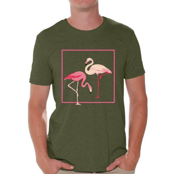 Awkward Styles Flamingo Love Tshirt for Men Vintage Flamingo Shirt Flamingo Summer T Shirt Flamingo Gifts for Him Flamingo Lovers Beach Party Outfit Retro Flamingo T-Shirt Pink Flamingo Tee