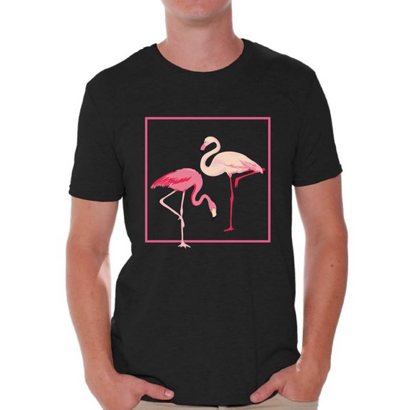 Awkward Styles Flamingo Love Tshirt for Men Vintage Flamingo Shirt Flamingo Summer T Shirt Flamingo Gifts for Him Flamingo Lovers Beach Party Outfit Retro Flamingo T-Shirt Pink Flamingo Tee