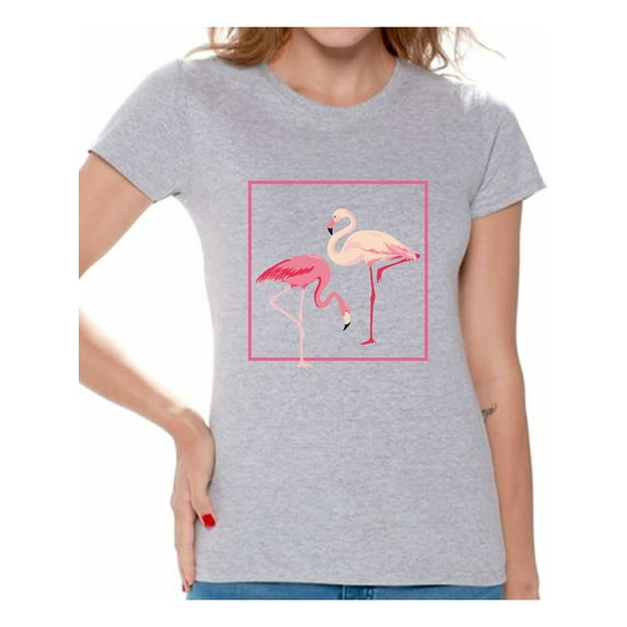 Awkward Styles Flamingo Love Tshirt for Women Vintage Flamingo Shirt Flamingo Summer T Shirt Flamingo Gifts for Her Flamingo Lovers Beach Party Outfit Retro Flamingo T-Shirt Pink Flamingo Tee